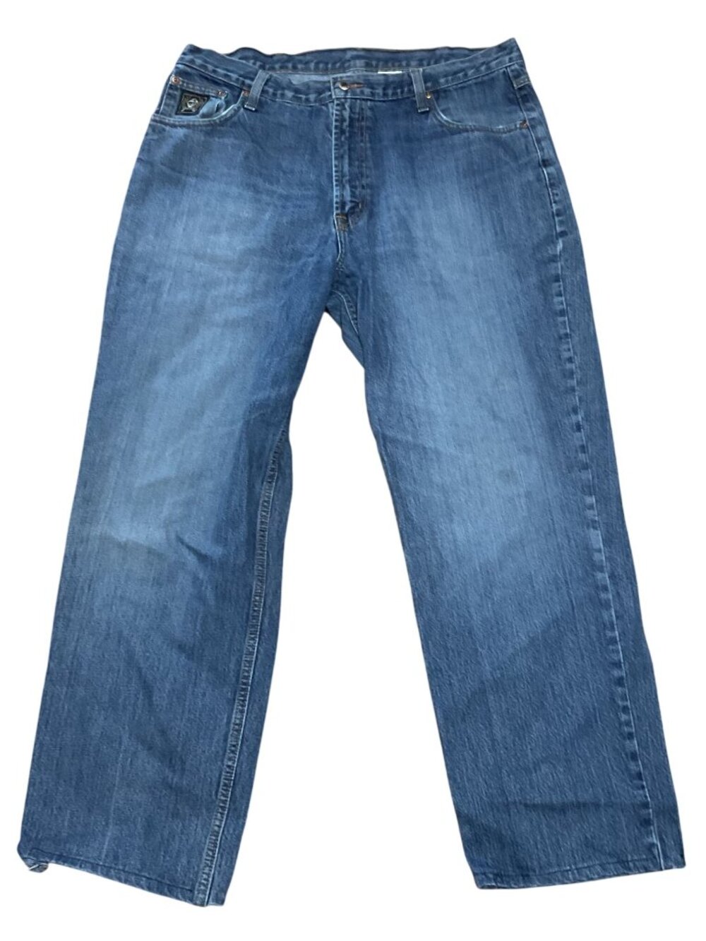 Cinch Mens Black Label Relaxed Fit Blue Denim Jeans 38X38 Cotton Made In Mexico